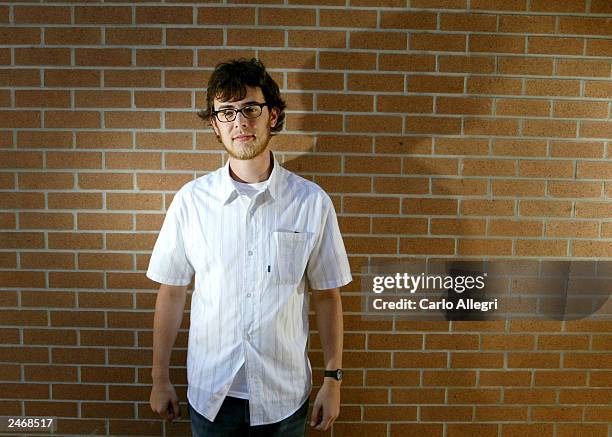 Actor Colin Hanks, from the film "11:14," stands against a wall for a portrait during the 2003 Toronto International Film Festival September 6, 2003...