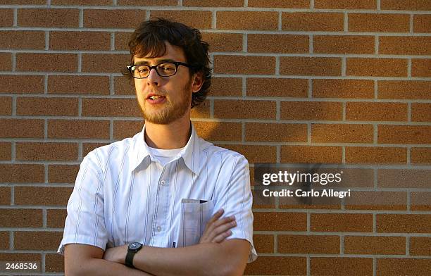 Actor Colin Hanks, from the film "11:14," stands against a wall for a portrait during the 2003 Toronto International Film Festival September 6, 2003...