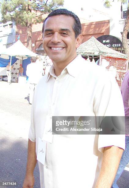 State Assemblyman, Antonio Villaraigosa poses as he attends the 5th Annual Latin Pride Festival 2003, August 31, 2003 in Los Angeles, California.