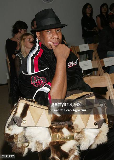 Fashion Editor Andre Leon Talley attends the Zang Toi Spring/Summer 2004 Fashion Show during Mercedes-Benz Fashion Week at Bryant Park September 13,...