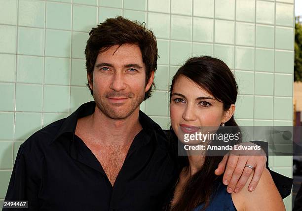 Actor Dylan McDermott and his wife, actress Shiva Rose arrive at the fundraising reception and ceremonial ribbon cutting at the new Edgemar Center...