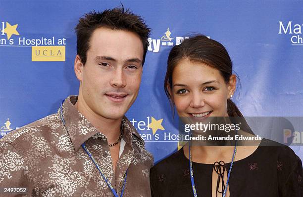 Actors Chris Klein and Katie Holmes arrive at the 4th Annual "Party on the Pier" benefitting the Mattel Children's Hospital at UCLA on the Santa...