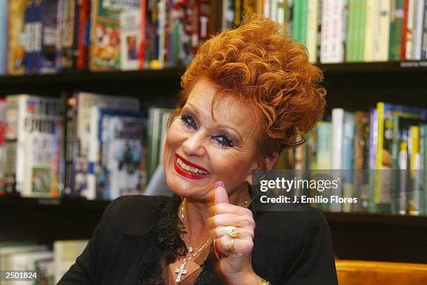 Tammy Faye Messner poses at a book signing party for her new book on September 16, 2003 in Los Angeles, California. Tammy Faye's newly released book...