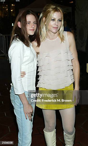 Actresses Dana Eskelson and Kristen Stewart attend the premiere of Touchstone Pictures' film " Cold Creek Manor" at the El Capitan Theatre September...