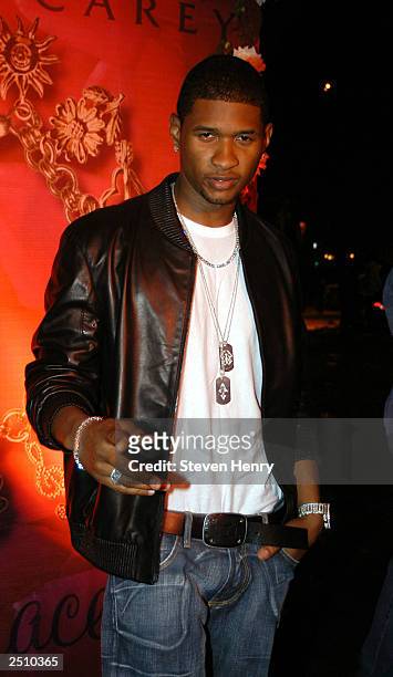Singer Usher attends the after party for Mariah Carey's Charmbracelet tour at Canal Room September 18, 2003 in New York.