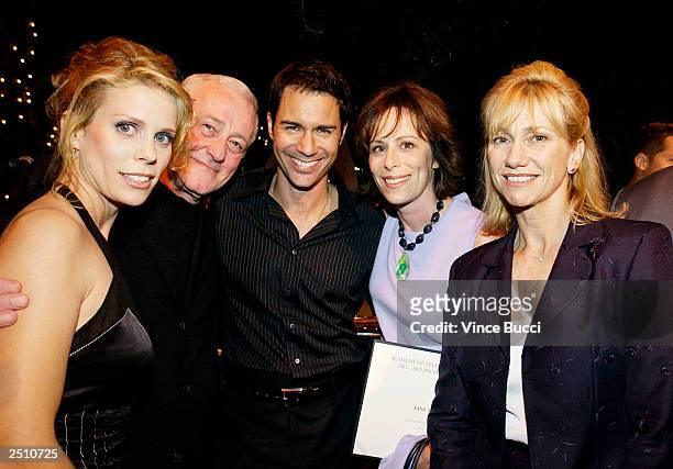 Actors Cheryl Hines, John Mahoney, Eric McCormack, Jane Kaczmarek and Kathy Baker attend a reception for Emmy Award nominees at Spago on September...