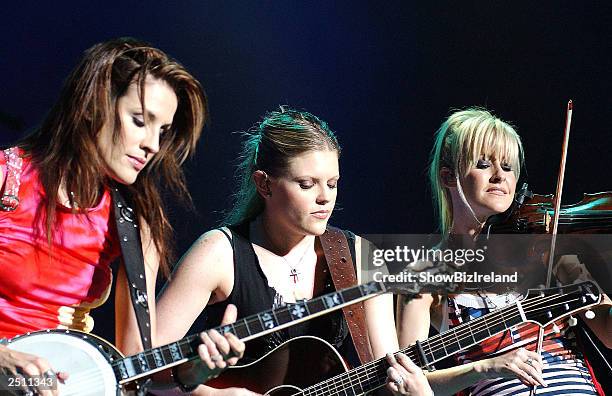 Muscial group the Dixie Chicks perform live on stage at The Point Theatre September 18, 2003 in Dublin, Ireland.