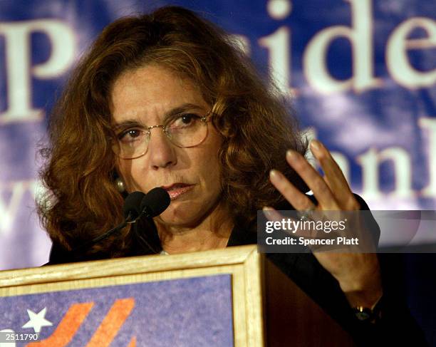 Teresa Heinz Kerry, wife of Democratic presidential hopeful Senator John Kerry , speaks September 19, 2003 in New York City before introducing her...