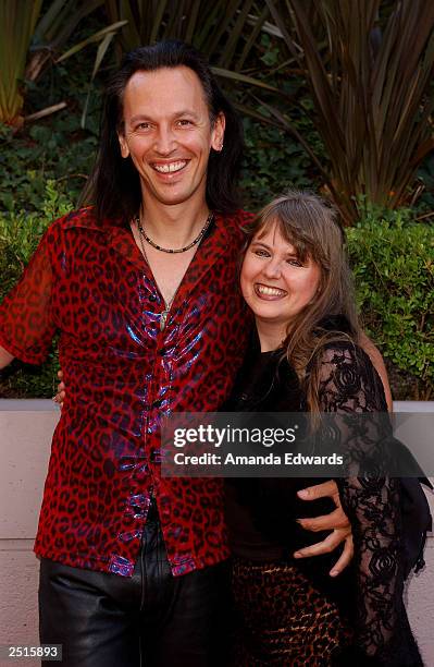 Actor Steve Valentine and his wife Shari arrive at the First Annual BAFTA/LA & ATAS Emmy Tea Party at the St. Regis Hotel on September 20, 2003 in...