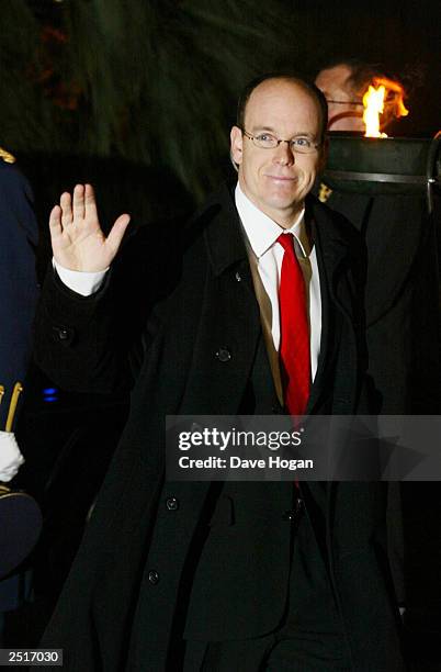 Prince Albert of Monaco attends the pre-award cocktail party for the 14th World Music Awards at the Hotel Du Paris on March 5, 2002 in Monte Carlo,...