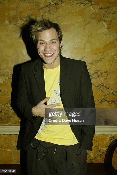 British singer Will Young of the program "Pop Idol" arrives at the 2003 Brit Awards after party at Home House hosted by BMG Music on February 20,...