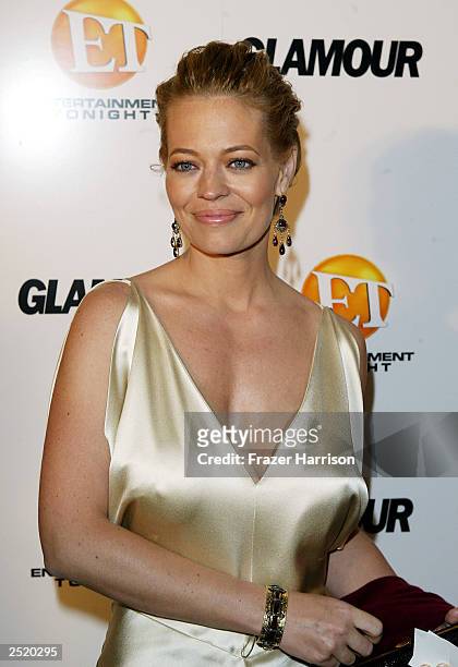 Actress Jeri Ryan arrives at the Entertainment Tonight Emmy Party Sponsored by GLAMOUR held at the Mondrian on September 21, 2003 in Hollywood...