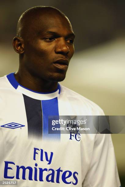 Geremi of Chelsea during the team line-up prior to the UEFA Champions League Group G match between AC Sparta Prague and Chelsea on September 16, 2003...