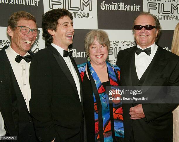 Producer Harry Gittes, director Alexander Payne, Kathy Bates, Jack Nicholson and Hope Davis at the 40th New York Film Festival opening night "About...