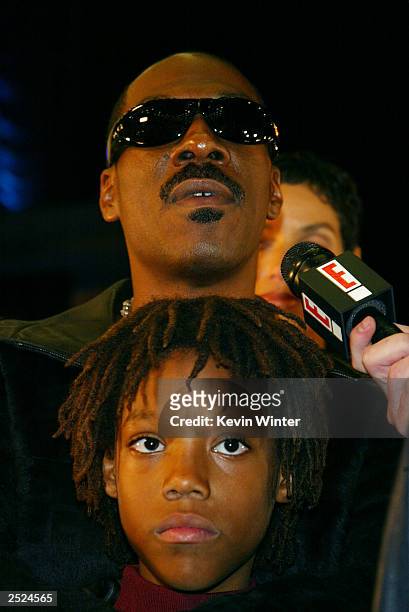 Eddie Murphy and son Miles at the "I SPY" movie premiere at the Cinerama Dome in Hollywood, Ca. Wednesday, Oct. 23, 2002. Photo by Kevin Winter/Getty...