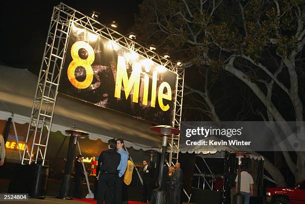 Post-party entrance after the premiere of "8 Mile" at the Village Theatre in Westwood, Ca. Wednesday, Nov. 6, 2002. Photo by Kevin Winter/Getty...