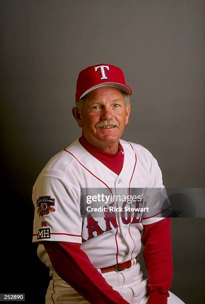 Johnny Oates of the Texas Rangers poses for a portrait during Spring Training at the Charlotte County Stadium in Port Charlotte, Florida. Mandatory...