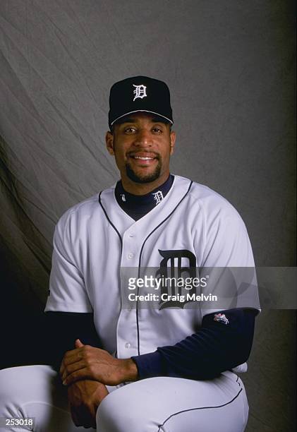 Tony Clark of the Detroit Tigers poses for a portrait during Spring Training at the Merchant Stadium in Lakeland, Florida.