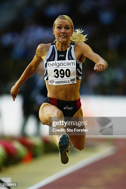 Heli Koivula of Finland in action in the Triple Jump during the Van Damme Memorial IAAF Golden League meeting on September 5, 2003 at the Koning...