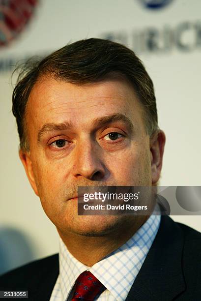 Portrait of Howard Thomas of Premier Rugby during the Zurich Premiership season Launch on September 9, 2003 at the Roof Top Gardens in London,...