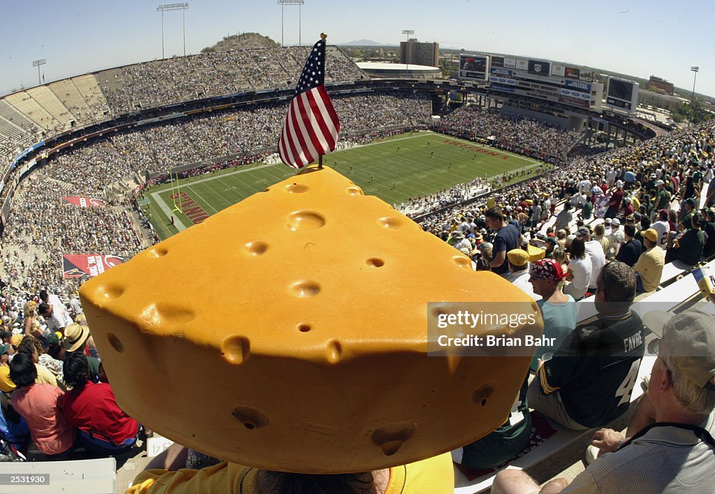 Cheesehead melts in sun