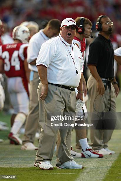 Head coach Ralph Friedgen of the University of Maryland Terrapins directs his team against the Citadel Bulldogs during NCAA football game at Byrd...