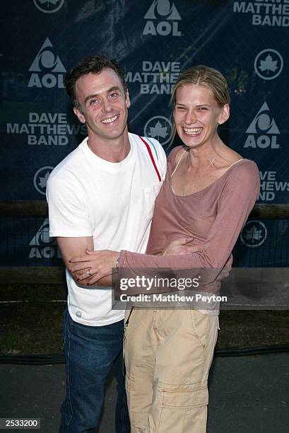 Actor David Eigenberg and wife Christy attend the Dave Matthews concert to benefit New York Public Schools on the Great Lawn in Central Park...