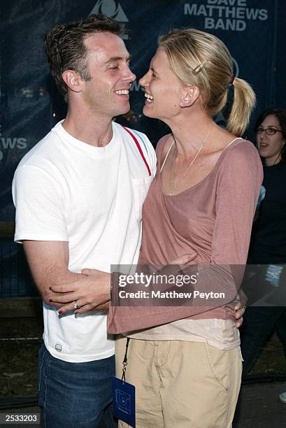 Actor David Eigenberg and wife Christy attend the Dave Matthews concert to benefit New York Public Schools on the Great Lawn in Central Park...