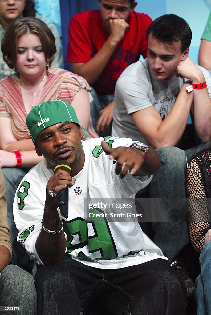 Obie Rice Rapper Obie Trice appears on stage during MTV's Total Request Live at ...