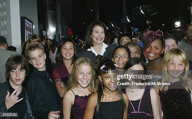 Chairman, Motion Picture Group, Paramount, Sherry Lansing and cast members attend the premiere of the movie "School of Rock" at the Cinerama Dome...