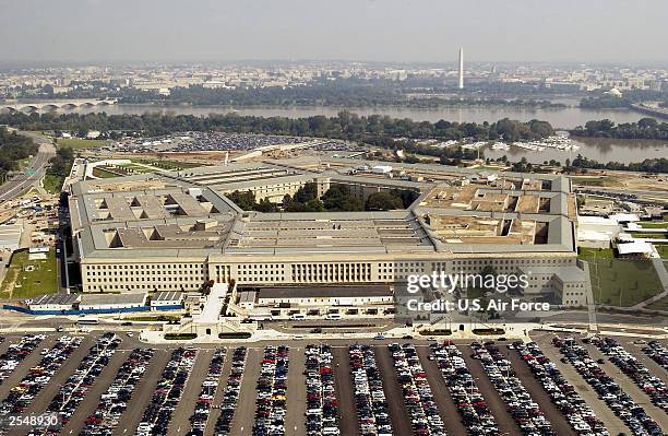 Aerial photo of the Pentagon in Arlington, Virgina on September 26, 2003.