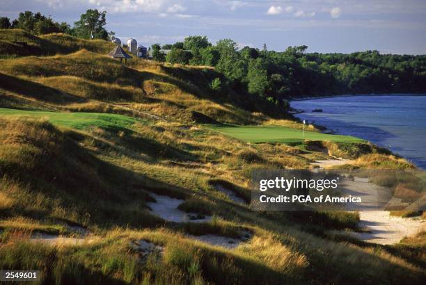 General view of the par 4 13th hole at Whistling Straits Golf Course, site of the 2004 PGA Championship on September 2, 2003 in Kohler, Wisconsin....