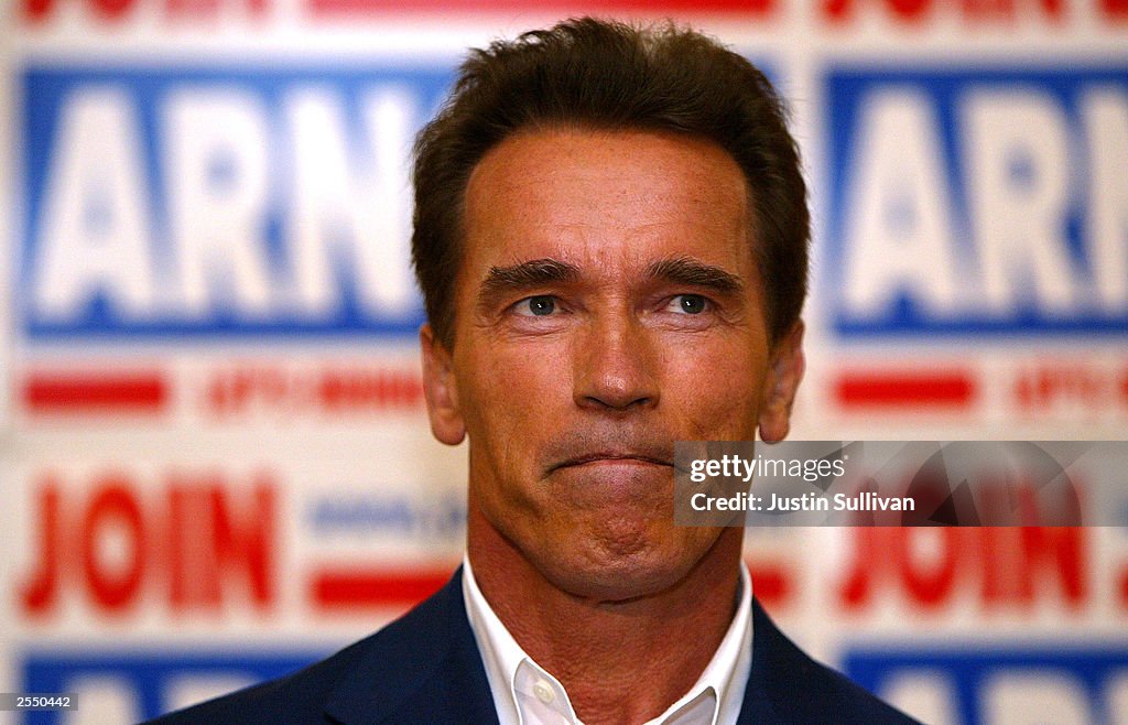 Schwazenegger Attends Fundraiser In San Francisco