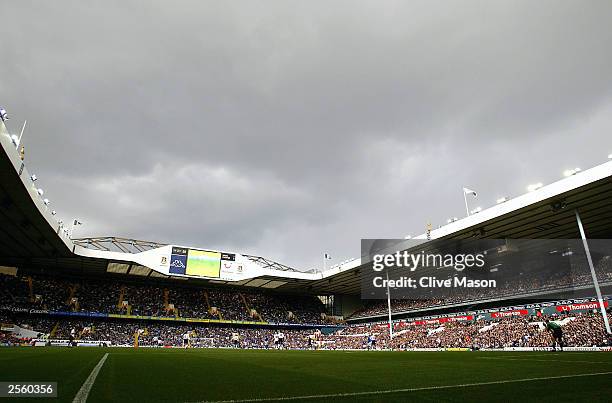 General view of White Hart Lane during the FA Barclaycard Premiership match between Tottenham Hotspur and Everton at White Hart Lane on October 4,...