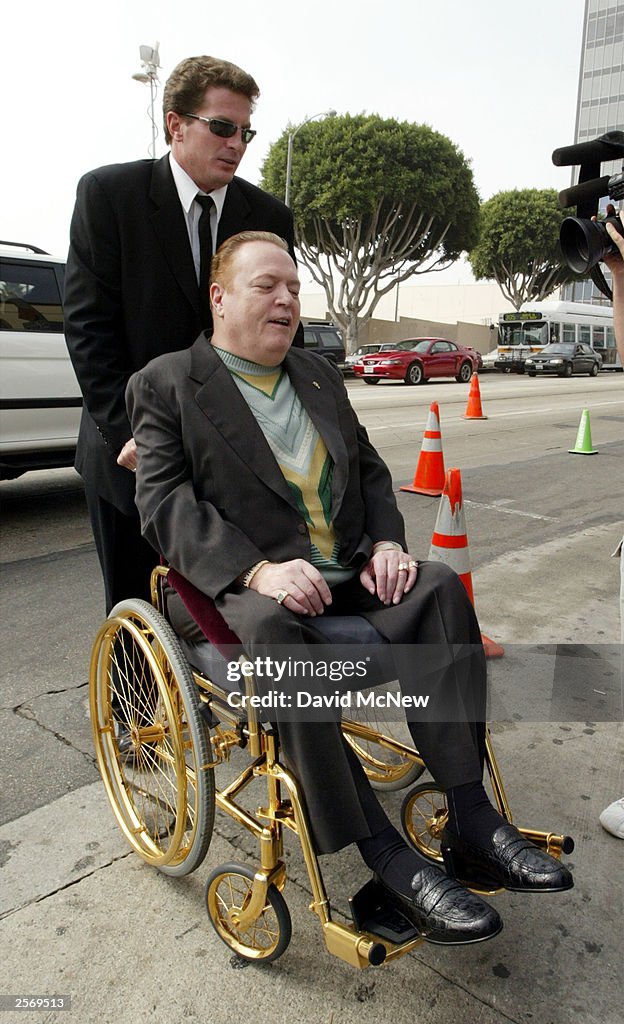 Candidate Larry Flynt Votes In Recall Election