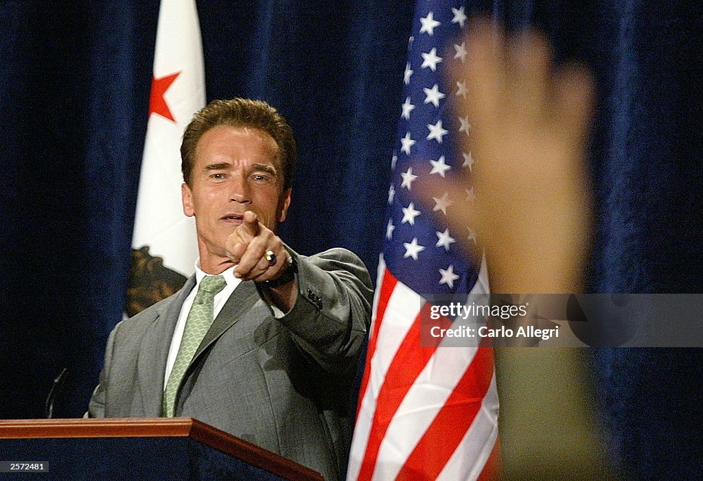 Governor-elect Schwarzenegger Addresses Media