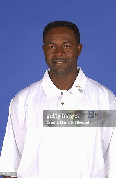 Assistant coach T.R. Dunn of the Denver Nuggets poses for a portrait during NBA Media Day at the Pepsi Center on October 2, 2003 in Denver, Colorado....