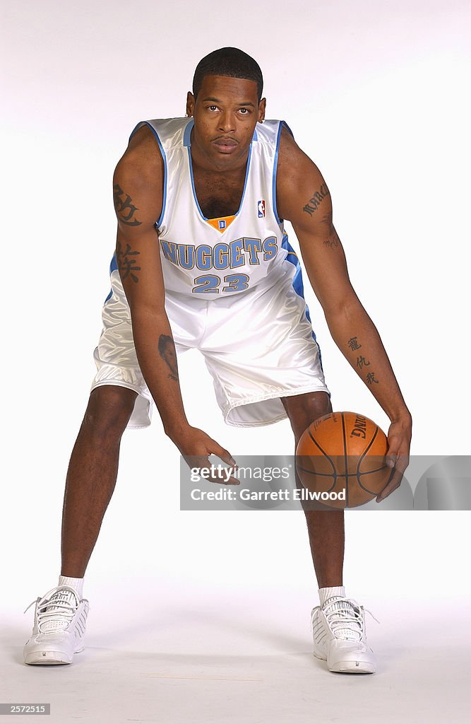 Camby Rudolph Marcus Camby of the Denver Nuggets poses for a portrait during NBA ...