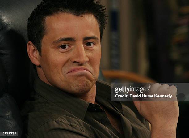 Matt LeBlanc who plays Joey on the hit NBC series "Friends" makes a funny face on the set during one of their last shows on the Warner Bros lot Sept....