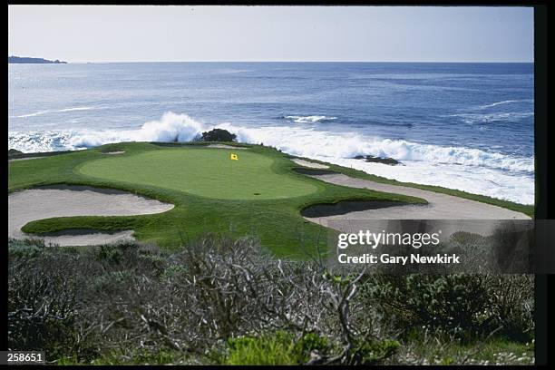 View of the seventh hole at the Pebble Beach Golf Course. Mandatory Credit: Gary Newkirk /Allsport