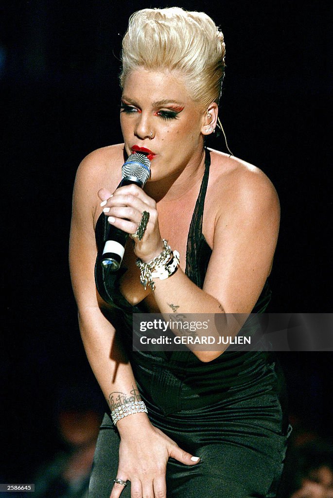 Pink Musican US singer Pink performs after she received the Best Pop Rock Artist ...