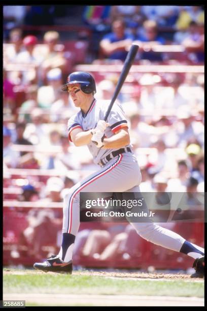 Third baseman Travis Fryman of the Detroit Tigers swings at the ball during game against the Oakland Athletics at the Oakland Coliseum in Oakland,...