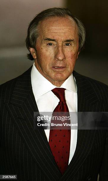 Sir Jackie Stewart arrives at the Pioneers to the life of the nation reception at Buckingham Palace October 13, 2003 in London, England.