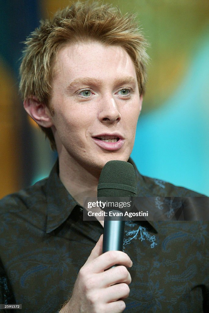 Total Singer Singer Clay Aiken appears on MTV''s Total Request Live to promote his ...