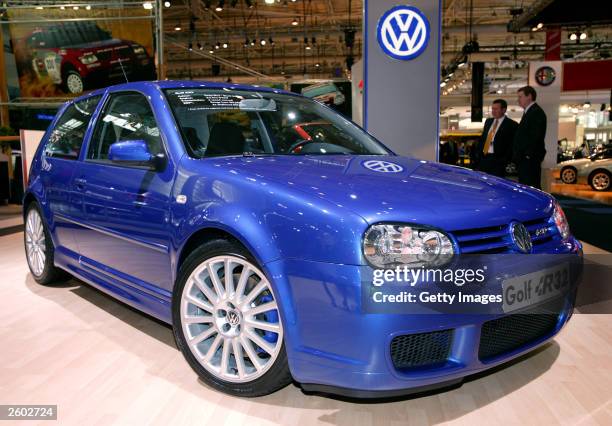 The Volkswagen Golf R32 on display during the Sydney International Motorshow at the Sydney Exhibition Centre October 16, 2003 in Sydney, Australia....