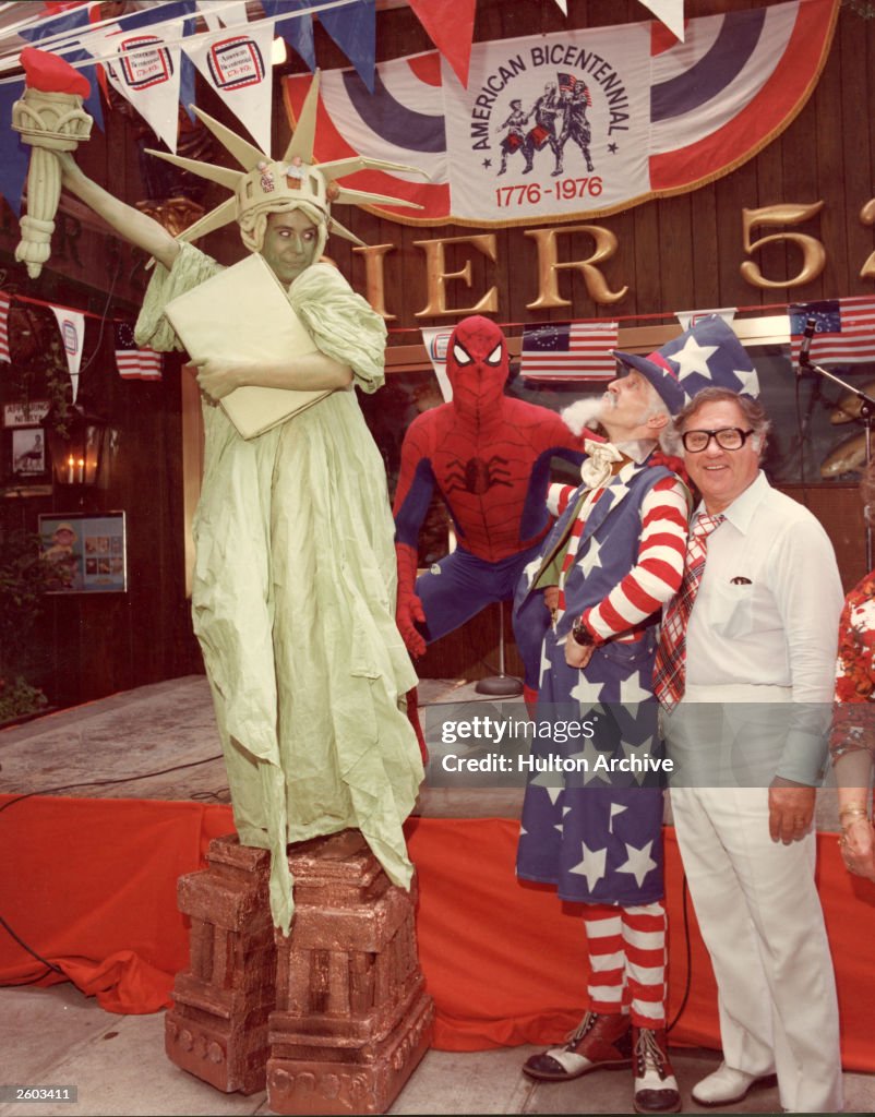 People In Costume For US Bicentennial