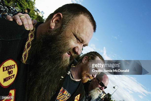The Bandidos arrive at the Ridges Hotel on October 17, 2003 in Caloundra, Australia.