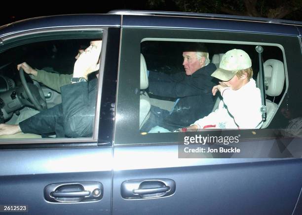 Prince Harry arrives at Subiaco Oval prior to the England V South Africa match during the Rugby World Cup Pool C match between South Africa and...