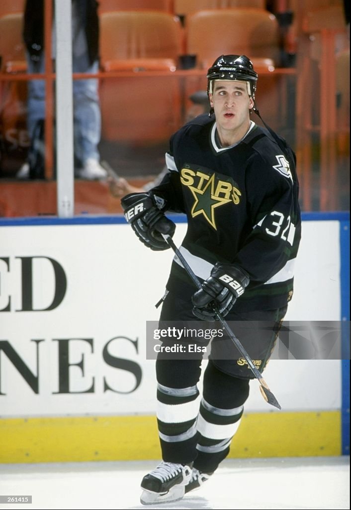 Kevin Shayer Kevin Sawyer of the Dallas Stars looks on during a game against the ...