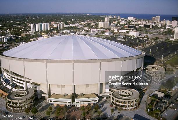 General view of Tropicana Field, home to the Tampa Bay Devil Rays, in St. Petersburg, Florida. Mandatory Credit: Scott Halleran /Allsport